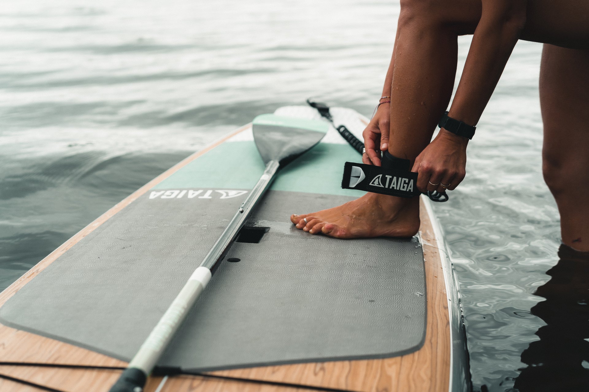 leash coil 9' for paddle board TAIGA BOARD