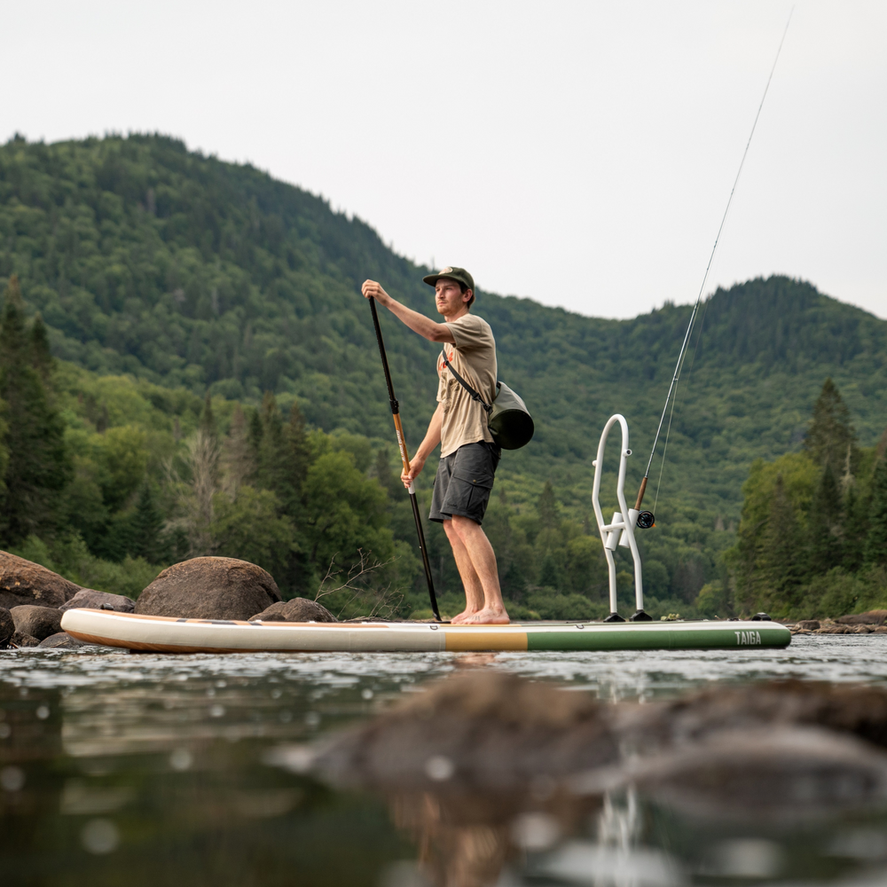 SUP Fishing on the Hooké Air 11'6'' with the Fishing Rack Holder