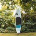 Front view of the Lumberskin 10'6 SUP outside