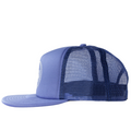 Side view of the TRUCKER CAP - Blue