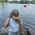 Girl with DAD HAT WAVE - Khaki