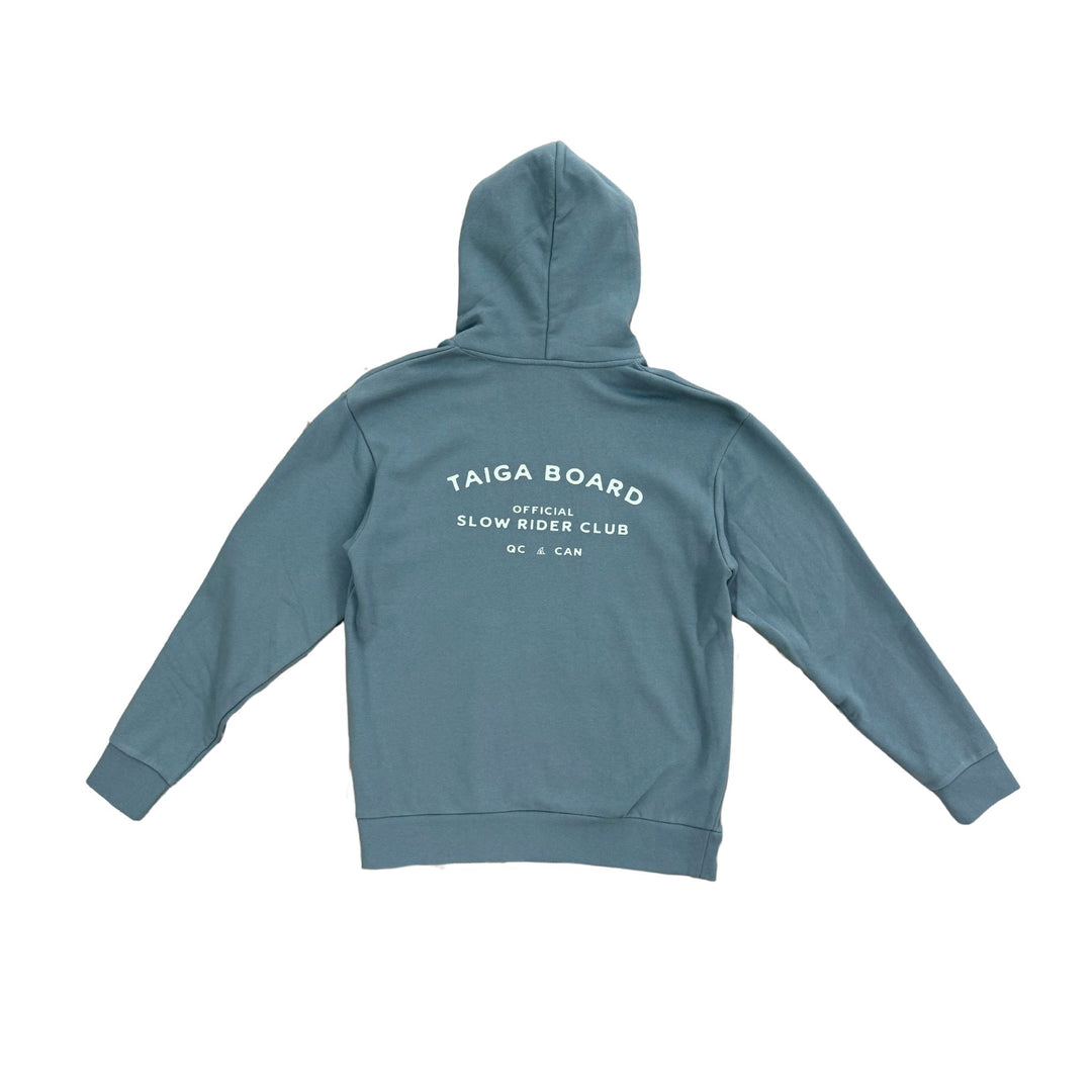Back of The FIN - HOODIE in Metallic Blue