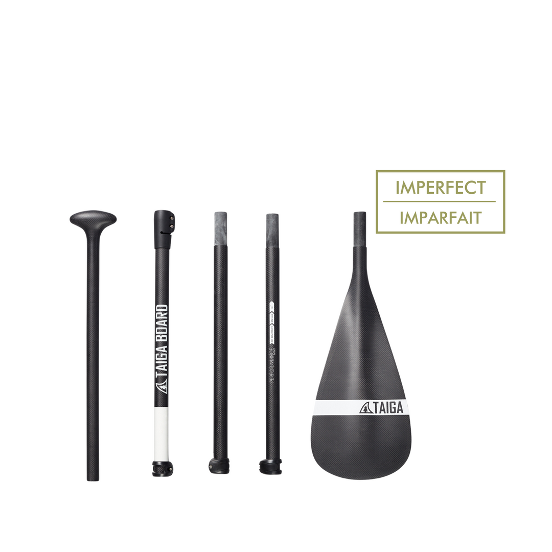 Front of the Performance Carbon Black 5 pieces Paddle for the Nano Zip Air 9'8 iSUP by TAIGA - IMPERFECT