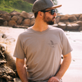 Paddler wearing the Fin T-Shirt - Grey