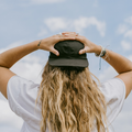 Girl with DAD HAT WAVE - Black