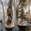 Family at sunset wearing the Embroided TAIGA BOARD Hoodie