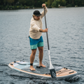 Paddler with the Elite Paddle White by TAIGA