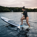 Paddler with the Elite Paddle White by TAIGA