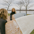 Surfer girl holding the Malibu 7'10'' - SURF BOARD