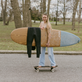 Surfer girl holding the Malibu 7'10'' - SURF BOARD
