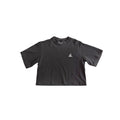 TAIGA Washed Grey Logo Crop Top