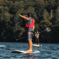 Paddler with the PFD Vest by MUSTANG - Red
