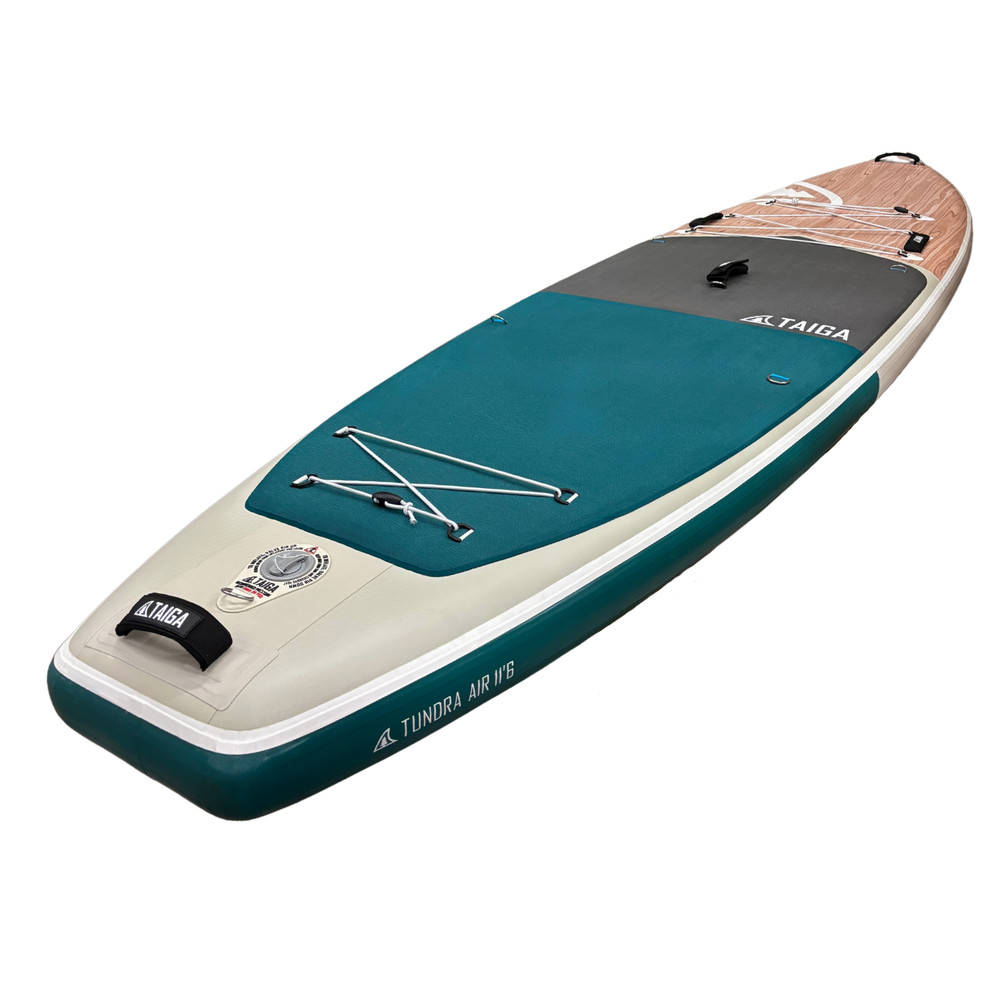 Side, Tail and Back Bungee View of the Tundra Air 11'6 Teal