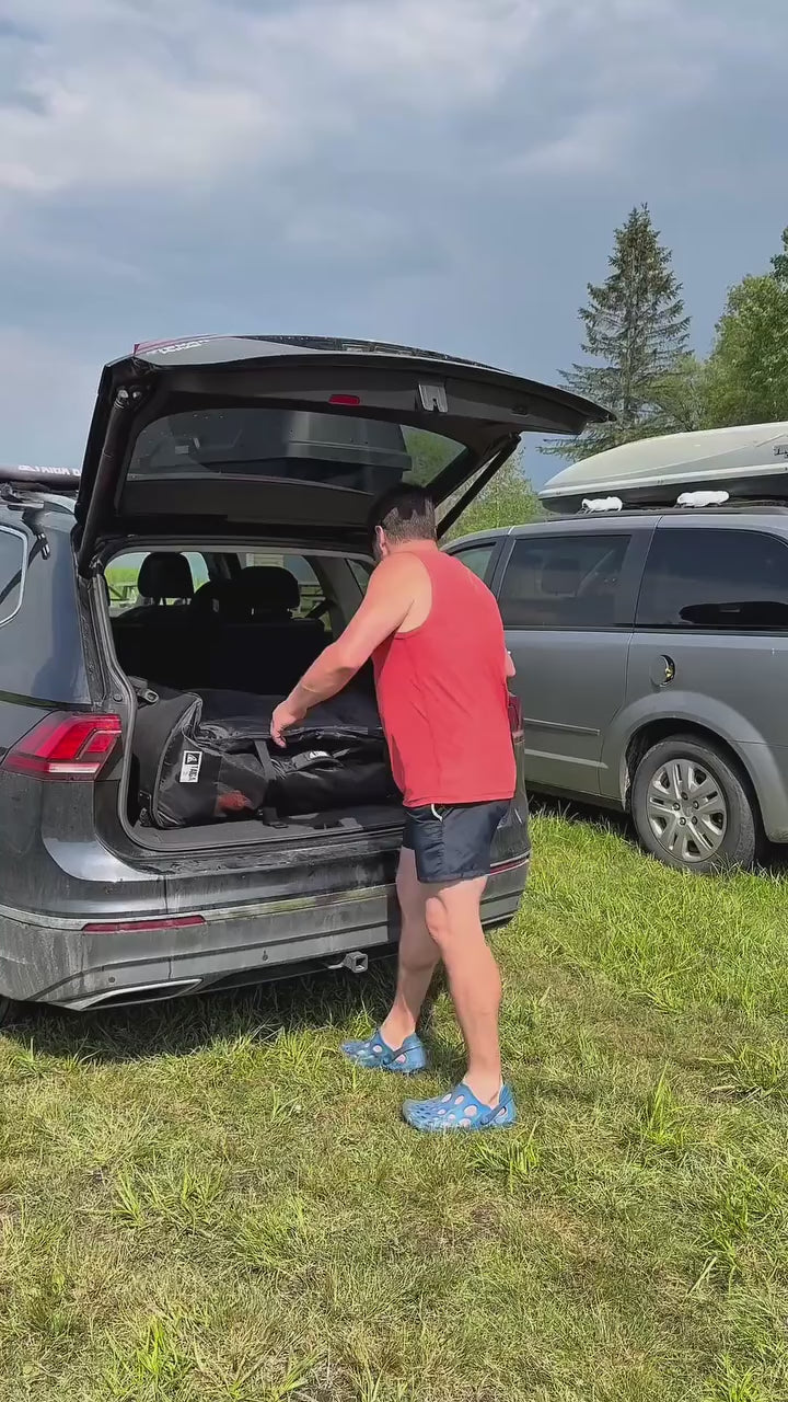 Guy Preparing His Sequoia SUP Family For a Lake Day