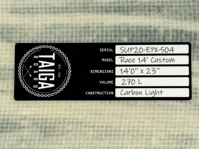 SUP Race 14'0'' x 23'' - HARD PADDLE BOARD (DEMO) - Taiga Board