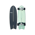 A Taiga surfskate shown from both the top and bottom views against a solid white background.