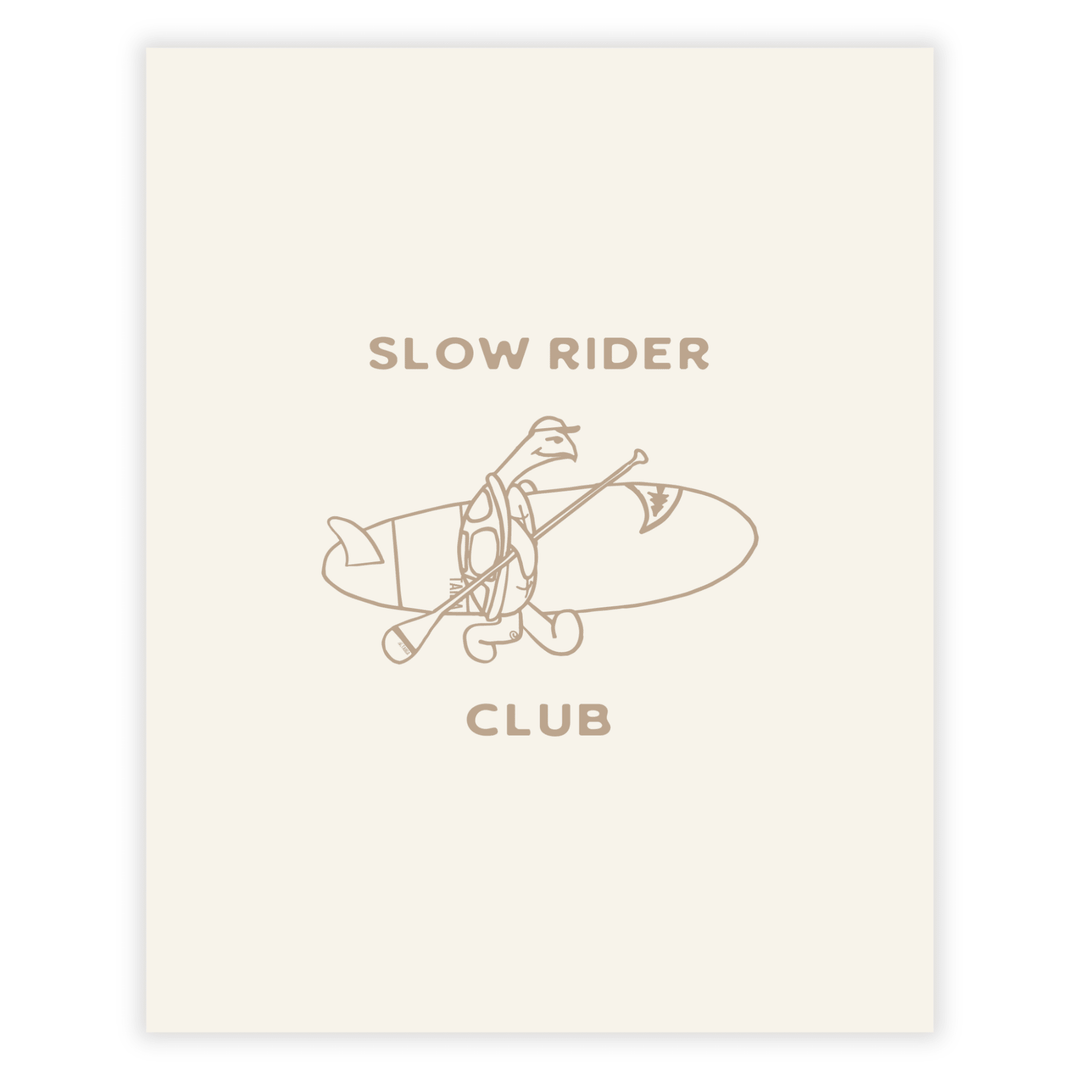TURTLE SLOW RIDER CLUB - PRINT - Taiga Board