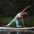 SUP Yoga on the Awen Air 10'0 Turquoise color