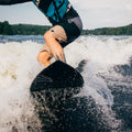 Bottom view from the wave of the Carbon Black Skim 4'8 - Wakesurf from TAIGA