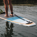 Ankle Coil Leash 9' on paddle board