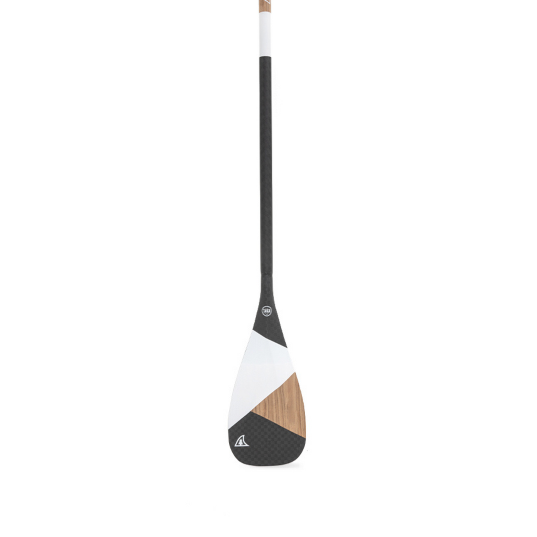 Bottom view of the Diamond Asymetric Carbon Wood Paddle from TAIGA