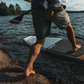 Paddler with the Diamond Carbon Wood Paddle by TAIGA