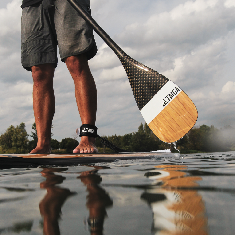 Paddling with the Diamond Carbon Wood Paddle by TAIGA