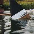 Diamond Carbon Wood Paddle by TAIGA in the water