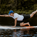 SUP Yoga on the Hana 9'5 salmon