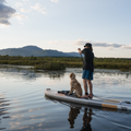 Paddler with dog on the Thuya Air 11'0