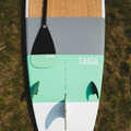 2-piece Seafoam Hybrid Paddle by TAIGA on the Boréa Seafoam 10'6 Hard SUP