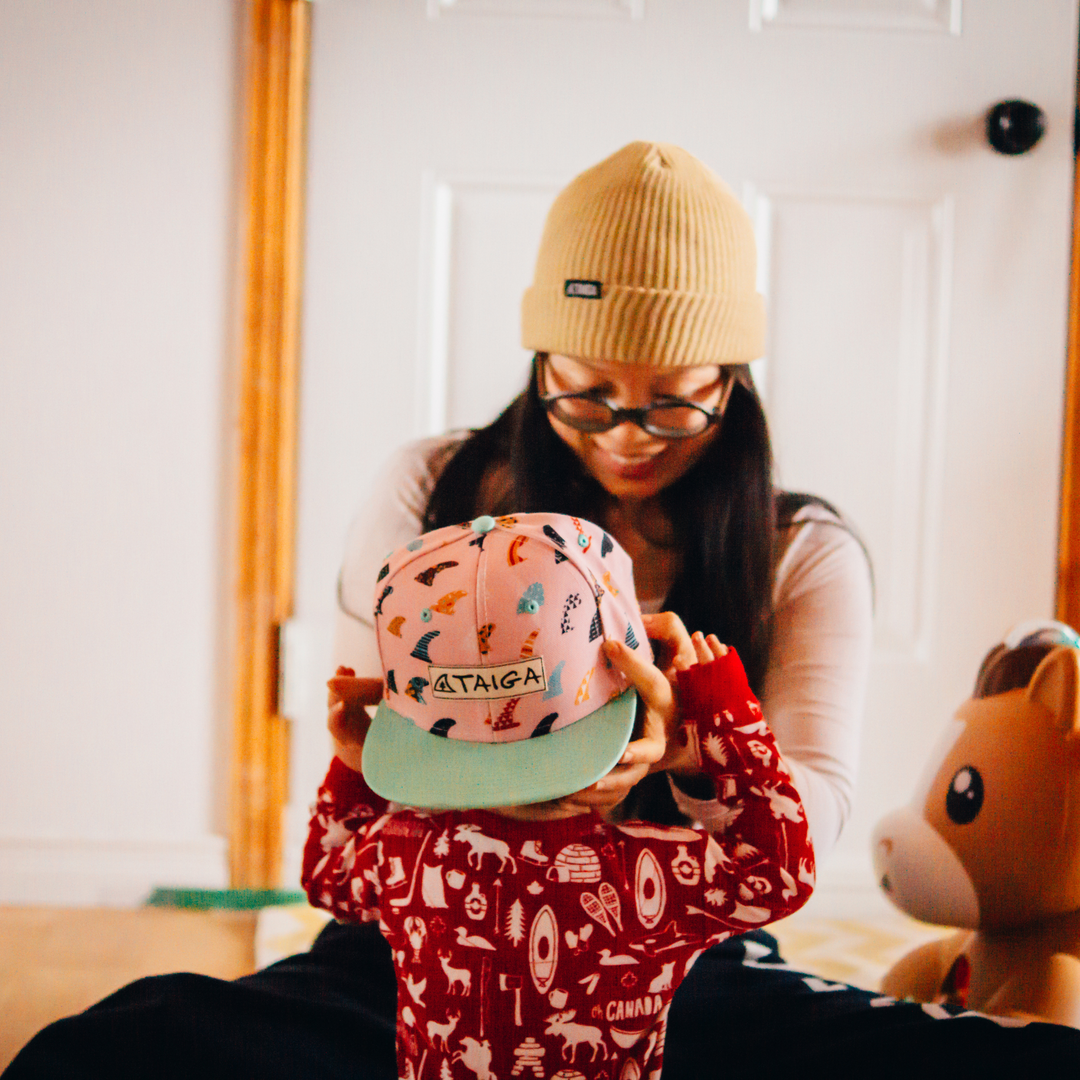 Kids with caps sales