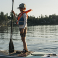 Paddler with the Nibi Kid Paddle by TAIGA