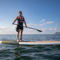 Paddler with the All Carbon Black Paddle by TAIGA