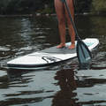 Rental Paddle on a lake with Lumberskin SUP