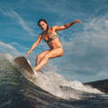 Surfer girl on the Fish 5'0 - Wakesurf from TAIGA