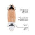 Specs of the Surfskate by TAIGA - Bottom view