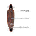 Specs of the Longboard skate from TAIGA - Front view
